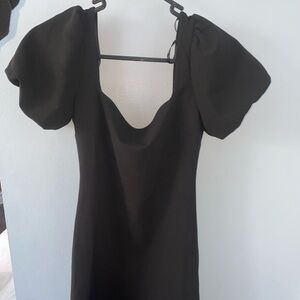 Black Puff Sleeve Dress